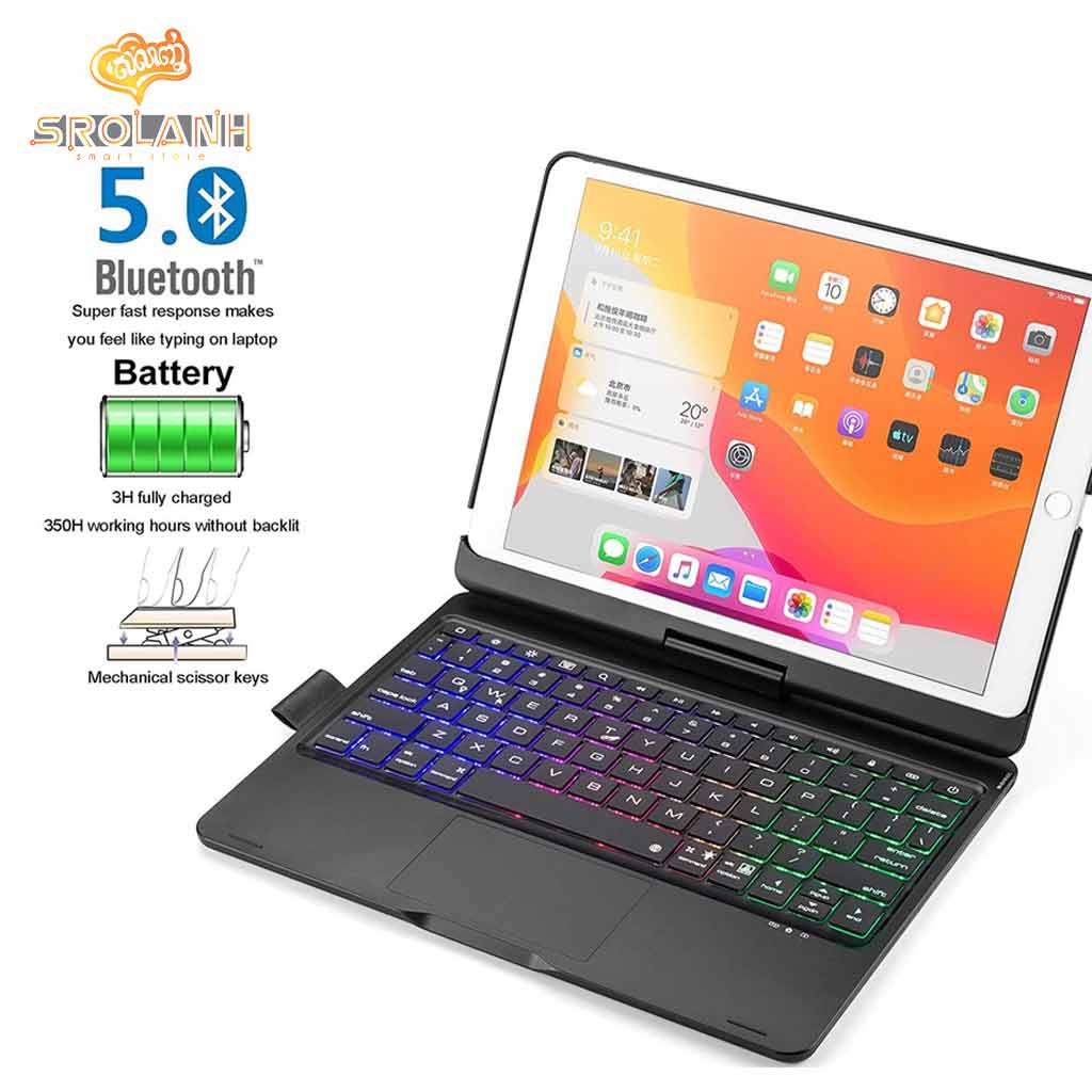 F180 iPad Case With Wireless Keyboard for iPad 9.7/10.2/10.5/11 inch