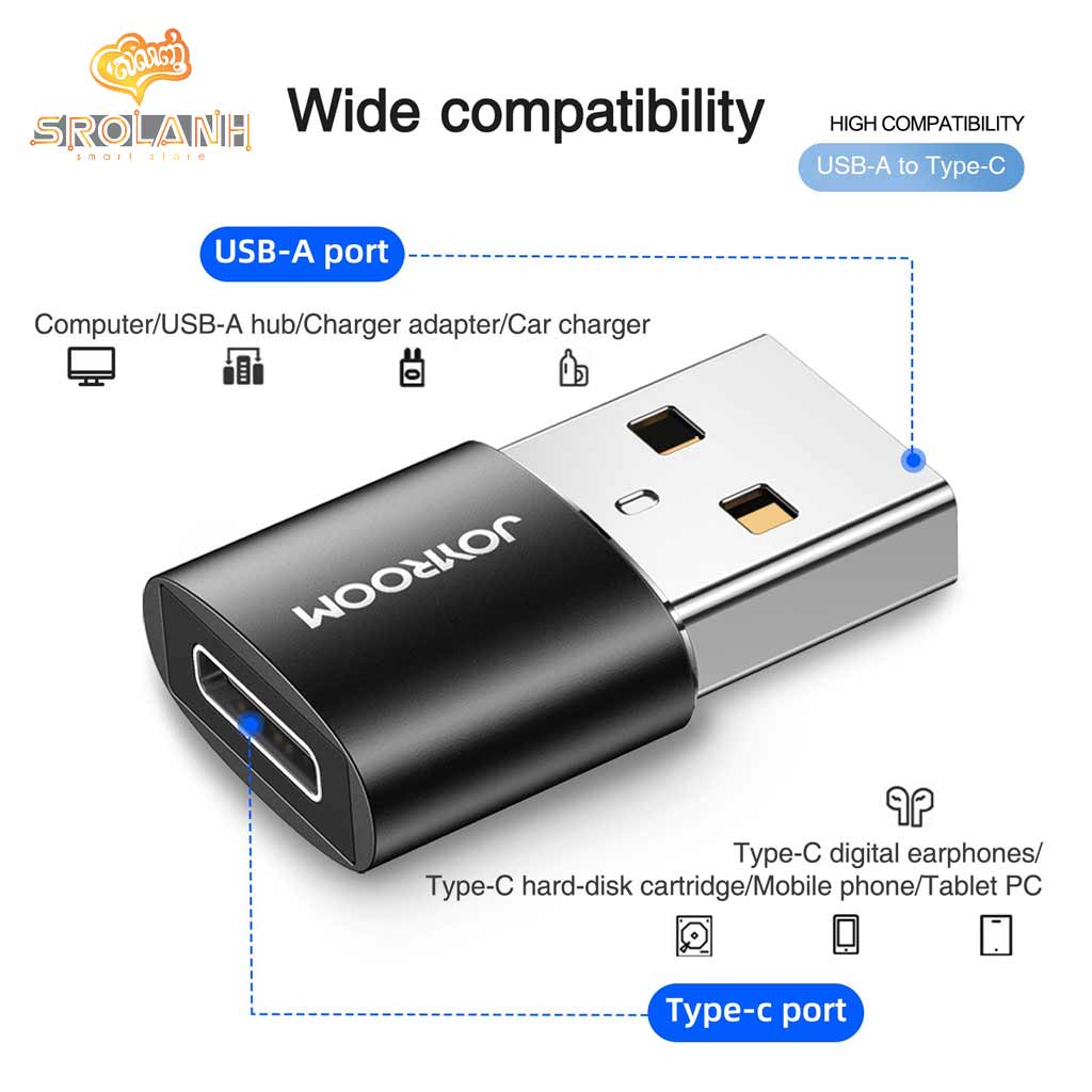 Joyroom USB male to Type-C Female adapter-2pcs S-H152