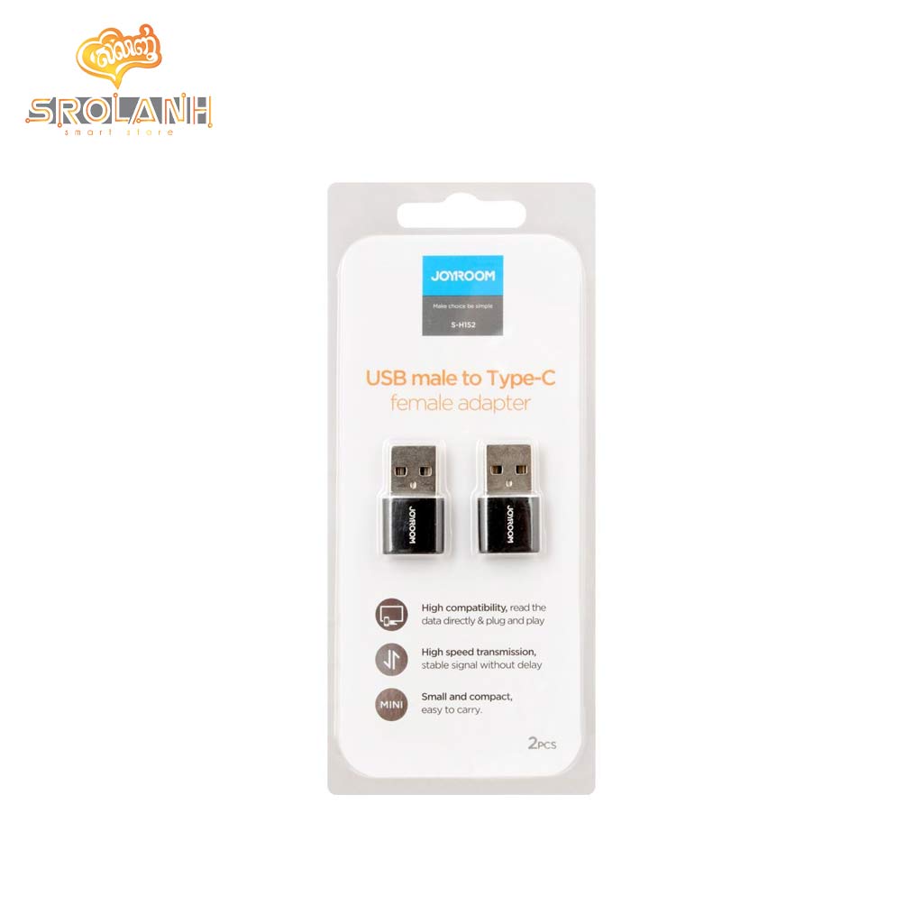 Joyroom USB male to Type-C Female adapter-2pcs S-H152