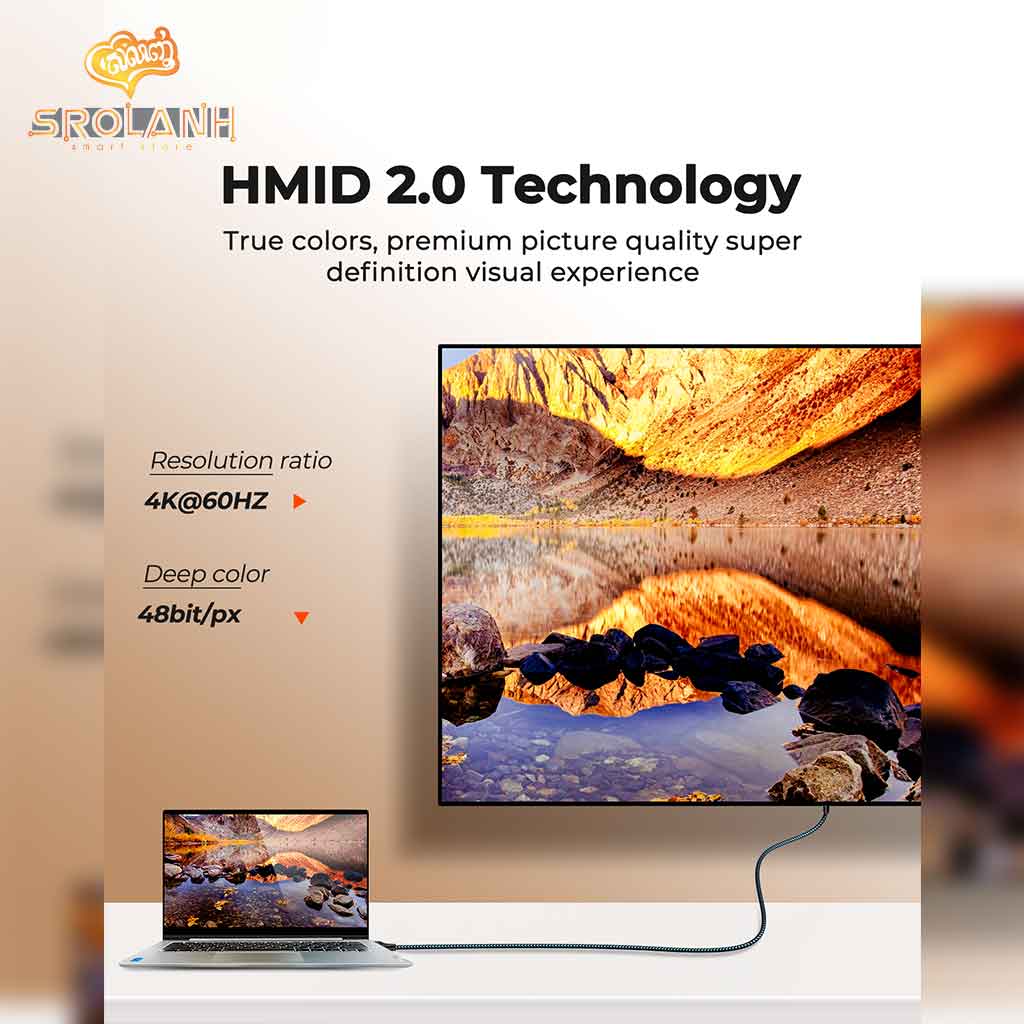 Joyroom HDMI to HDMI Cable (4K@60Hz) 2m SY-20H1