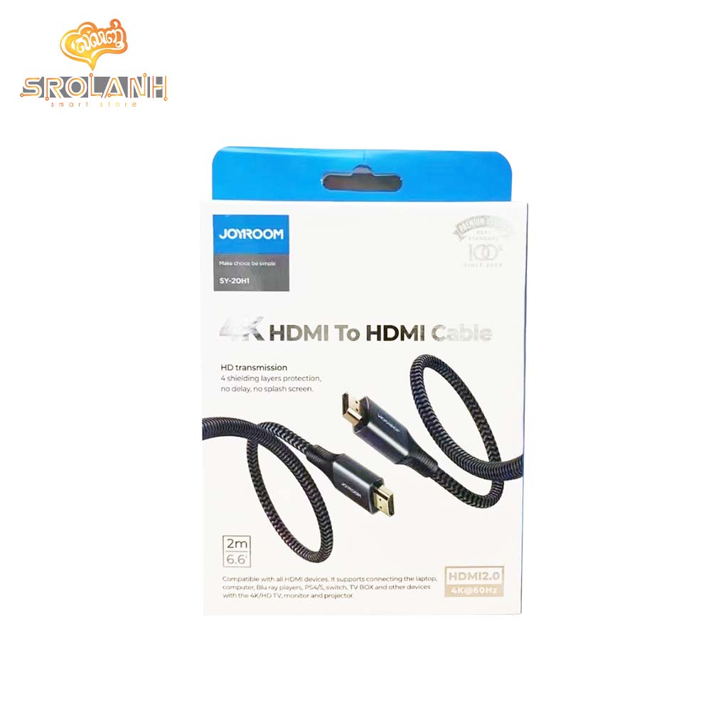 Joyroom HDMI to HDMI Cable (4K@60Hz) 2m SY-20H1