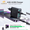 Joyroom 4.8A 4USB Charger (EU) JR-TCN03