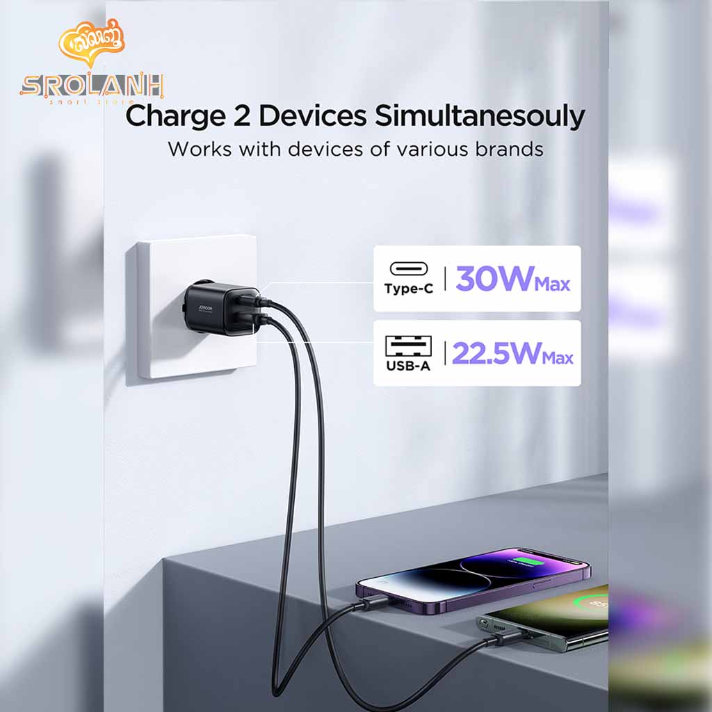 Joyroom PD 30W Dual-Port (A+C) Charger-(EU) JR-TCF08