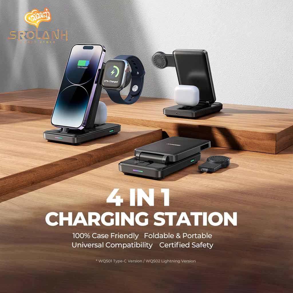 Joyroom 4-in-1 Foldable Charging Station JR-WQS02 Lightning Version