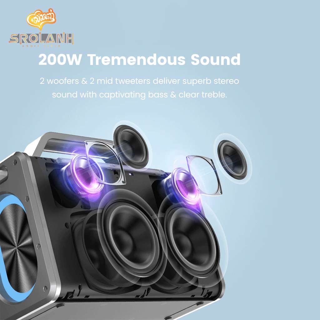 Sonar K2 200watt Karaoke with 2 Mics iPX6|24000mAh