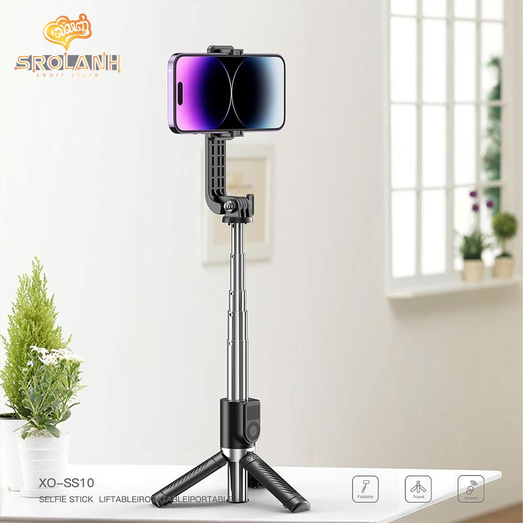 XO SS10 Mini Tripod Stand Bluetooth Selfie Stick 80CM (with Mirror)