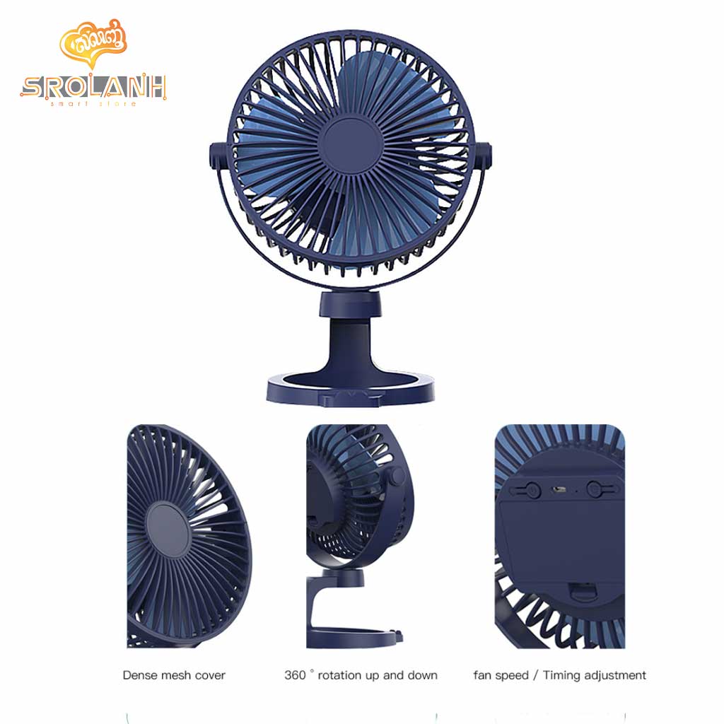 XO XO-MF79 6-inch desktop/bracket adjustable angle fan 2400mAh