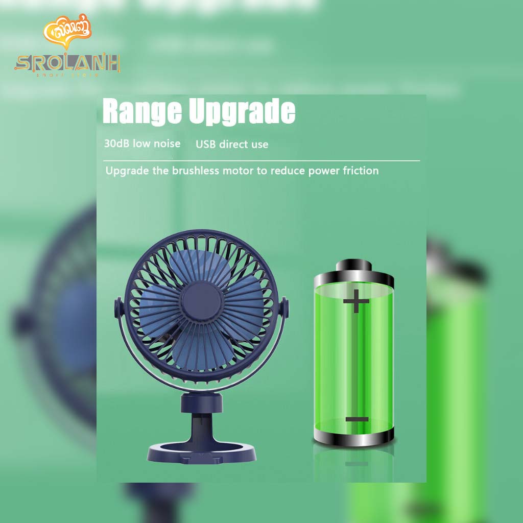 XO MF78 4-inch desktop/bracket adjustable angle fan 1200mAh