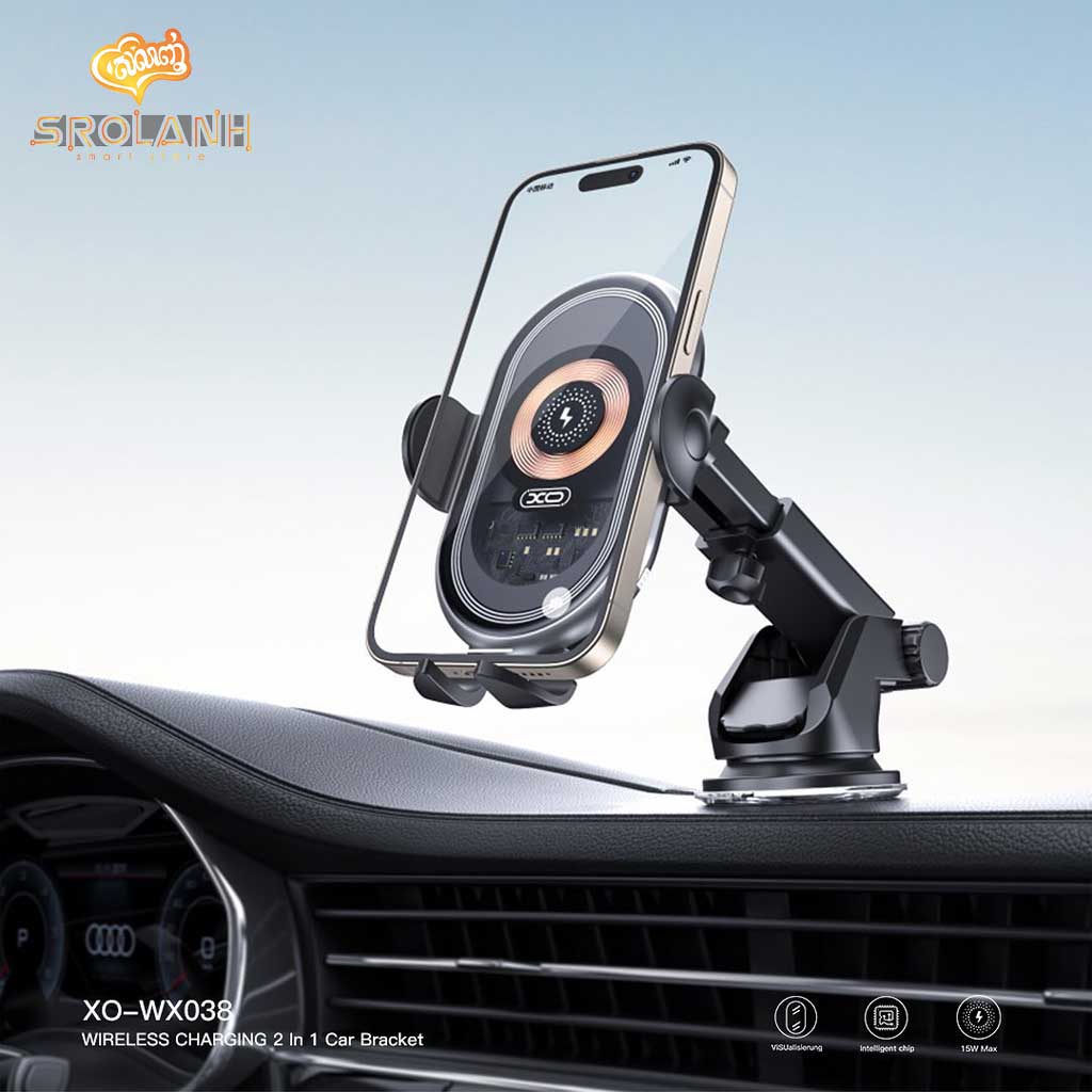 XO WX038 transparent Car Wireless Charging 15W Holder