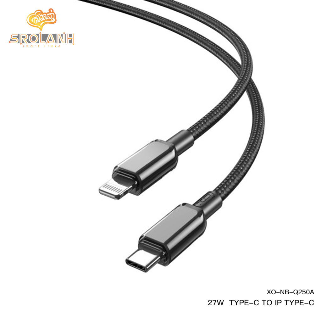 XO NB-Q250A PD 27W PVC Shiny Colorful  Lightning Fast Charging Cable