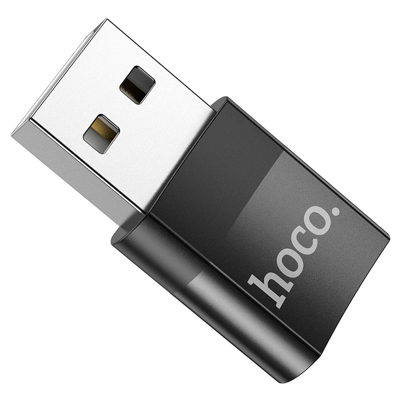 HOCO UA17 USB-A male to Type-C female adapter support and data transfer functions