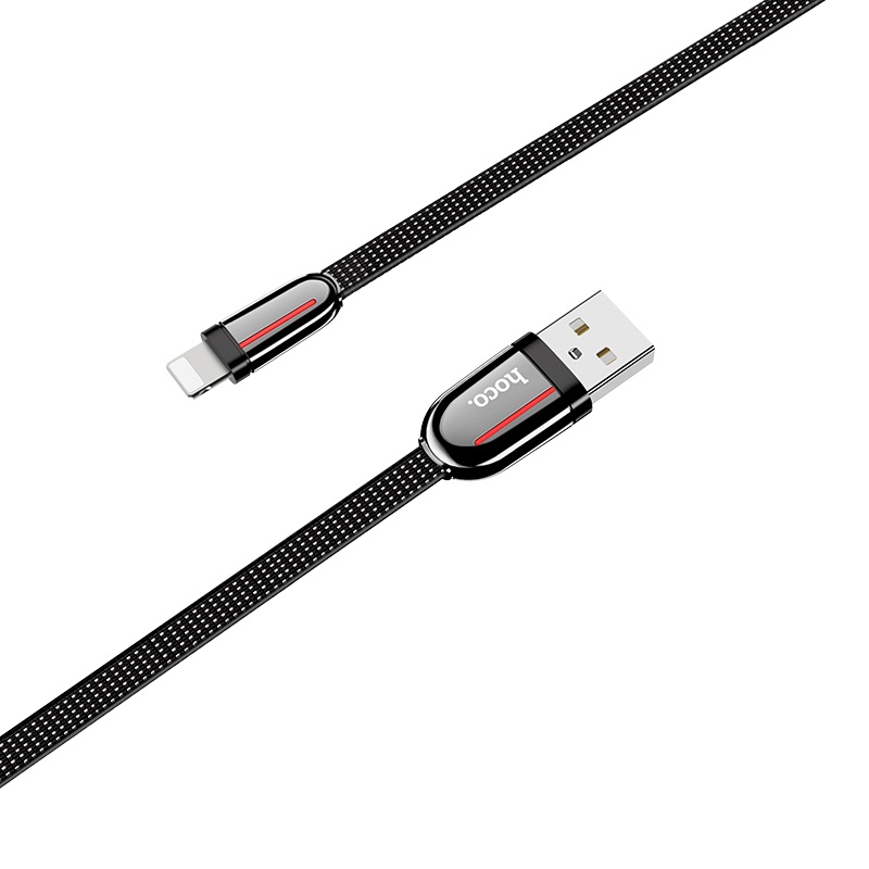 HOCO USB A to Lightning charging data cable 1.2m zinc alloy connectors braid-U74