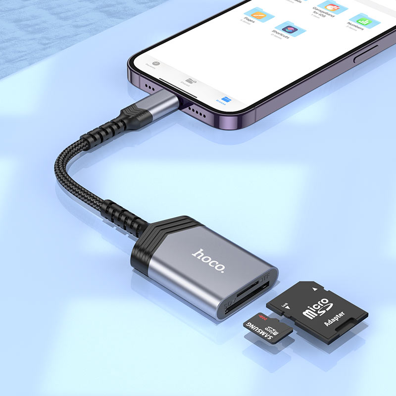 Hoco OTG Card Reader 2 in 1 iPhone to SD/TF UA25