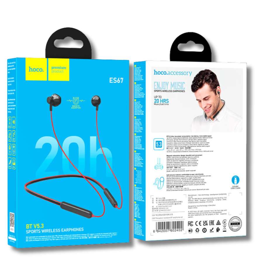 HOCO ES67 TWS Wireless Sports Earphones 20 Hours Playtime BT 5.3