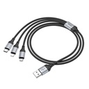 HOCO X102 Fresh 3-in-1 charging data cable(iPhone+Micro+Type-C),1m/3.2ft