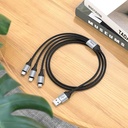 HOCO X102 Fresh 3-in-1 charging data cable(iPhone+Micro+Type-C),1m/3.2ft