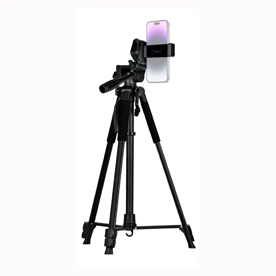 F-3366t Adjustable Aluminum Alloy Tripod with All smart phones, Camera/Camcorder and Go pro