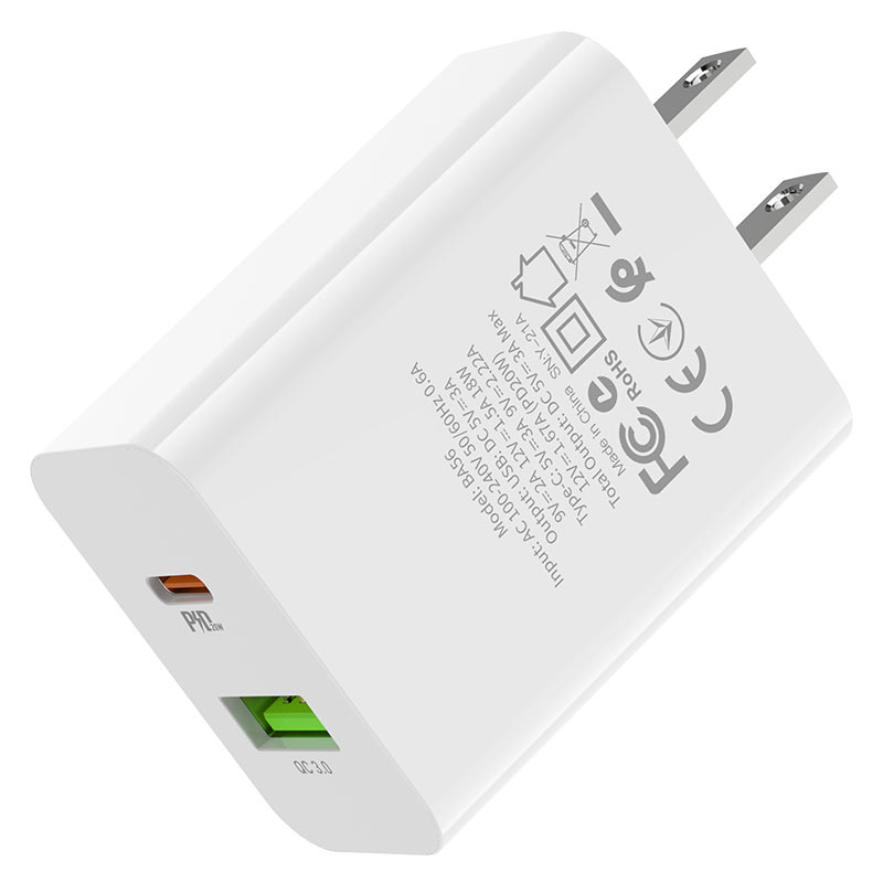 BOROFONE BA56 Lavida dual port PD20W+QC3.0 Charger(US)