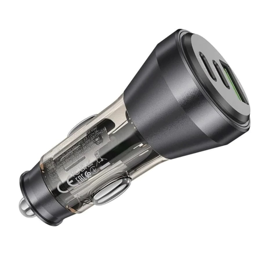 HOCO NZ12D Car charger 2Type-C + 1USB fast charging quick charger 100% authentic PD60W+QC3.0