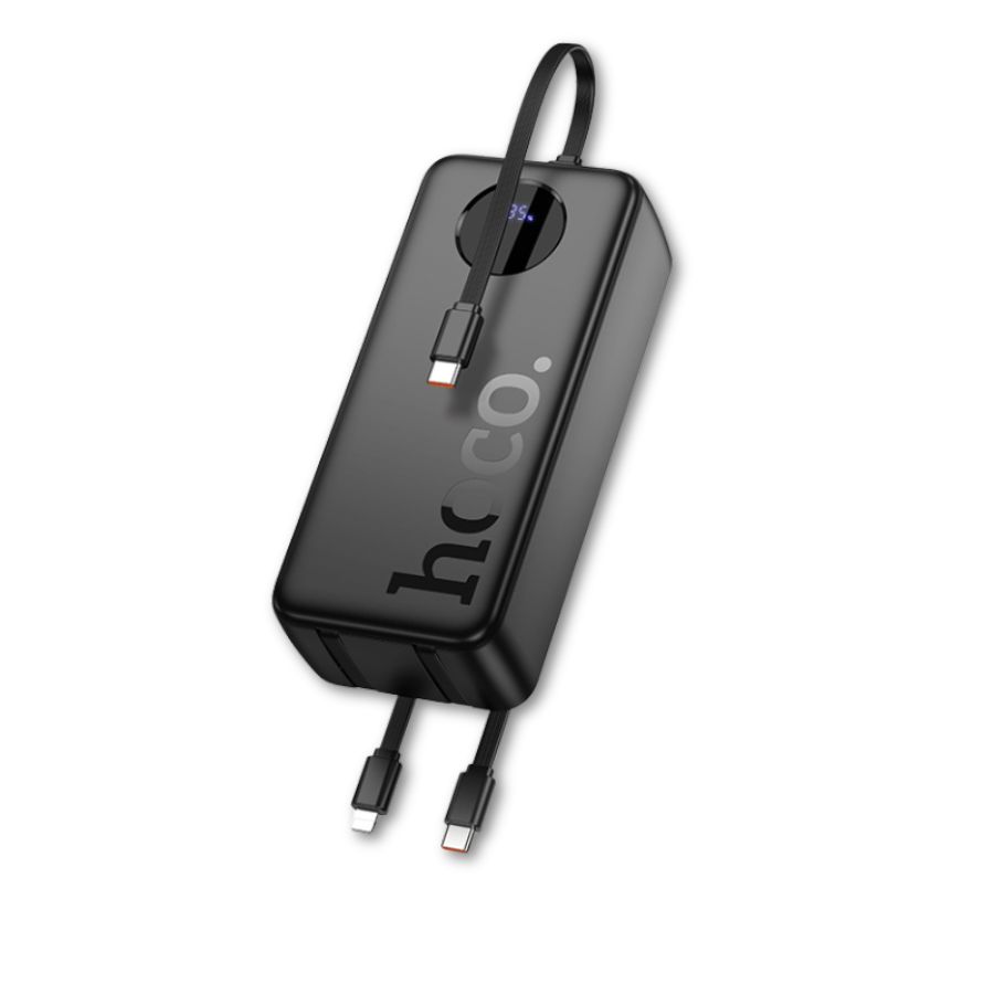 HOCO J132B Sabio 22.5W+PD20W fully compatible power bank with 3 cables(30000mAh) - black