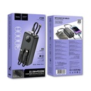 HOCO J132B Sabio 22.5W+PD20W fully compatible power bank with 3 cables(30000mAh) - black