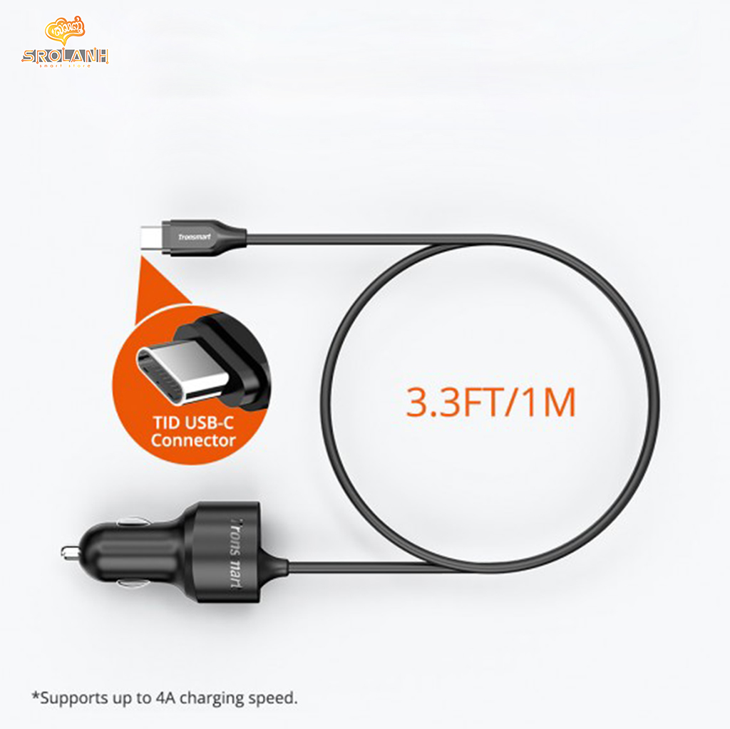 TRONSMART Qualcomm Quick Charge 3.0 with Type-c Car Charger 33W CCTA