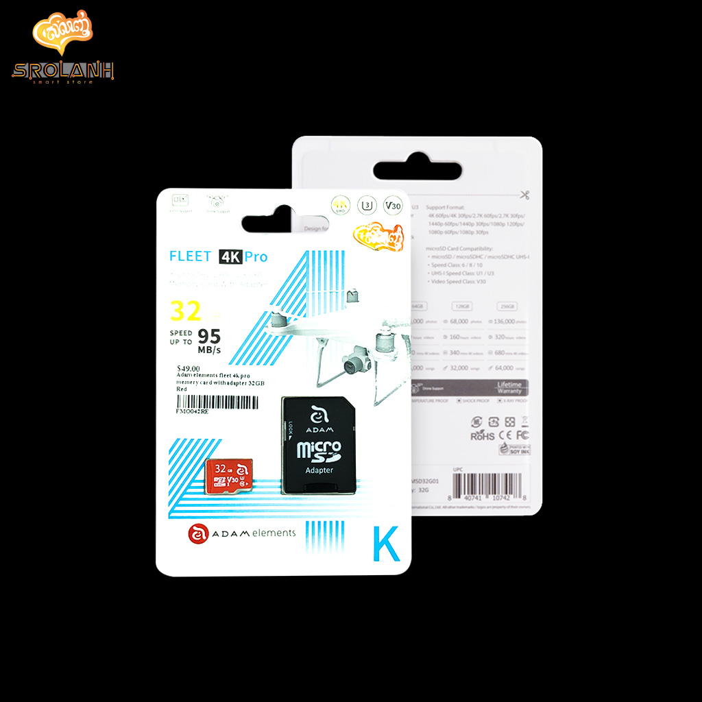 ADAM ELEMENTS Fleet 4k Pro Memery Card with Adapter 32GB