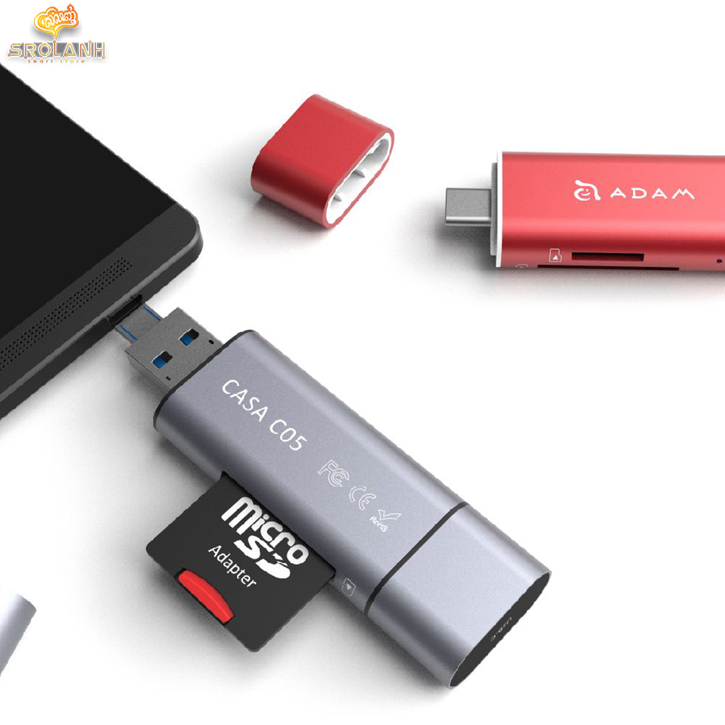 ADAM ELEMENTS CASA C05 USB 3.1 Type-C Micro USB 5 in 1 Card Reader