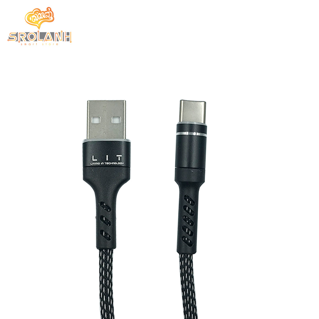 LIT The cylinder nylon data cable for type-C 1m CNDA-A0S