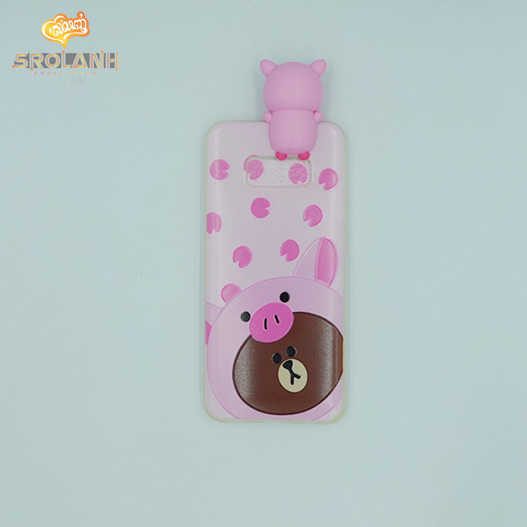 Super shock absorption case pink pig for samsung S8