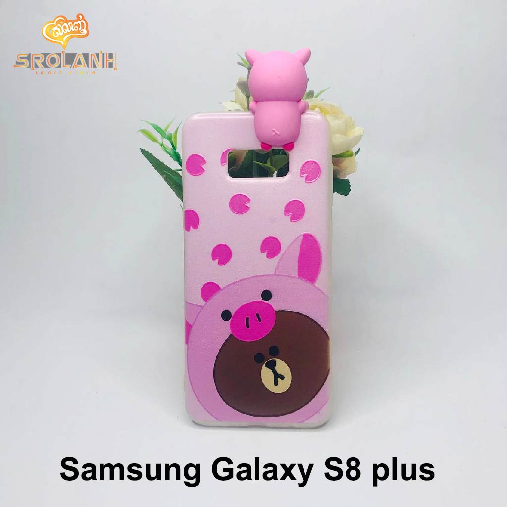 Super shock absorption case pink pig for samsung S8 plus