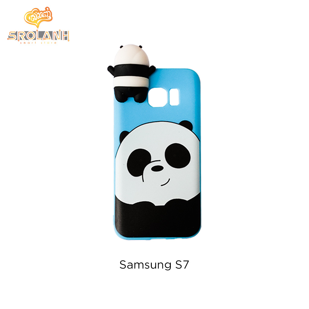 Super shock absorption case white head panda for S7