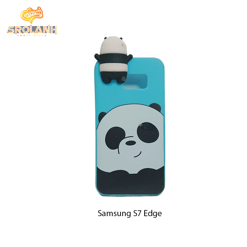 Super shock absorption case white head panda for S7 edge