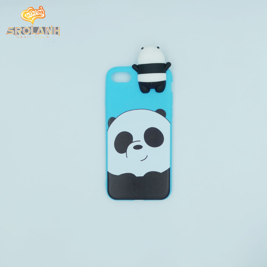 Super shock absorption case white head panda for iphone 7