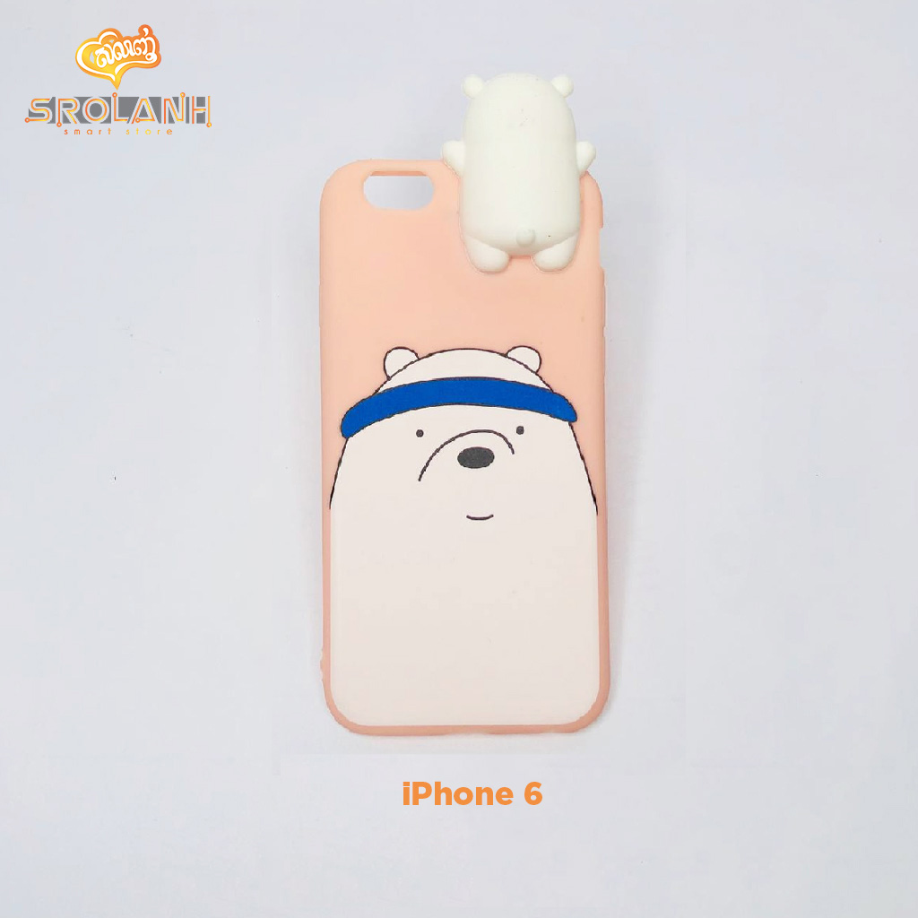 Super shock absorption case white head pig boy for iphone 6