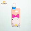 Super shock absorption case white head pig girl for S7 edge