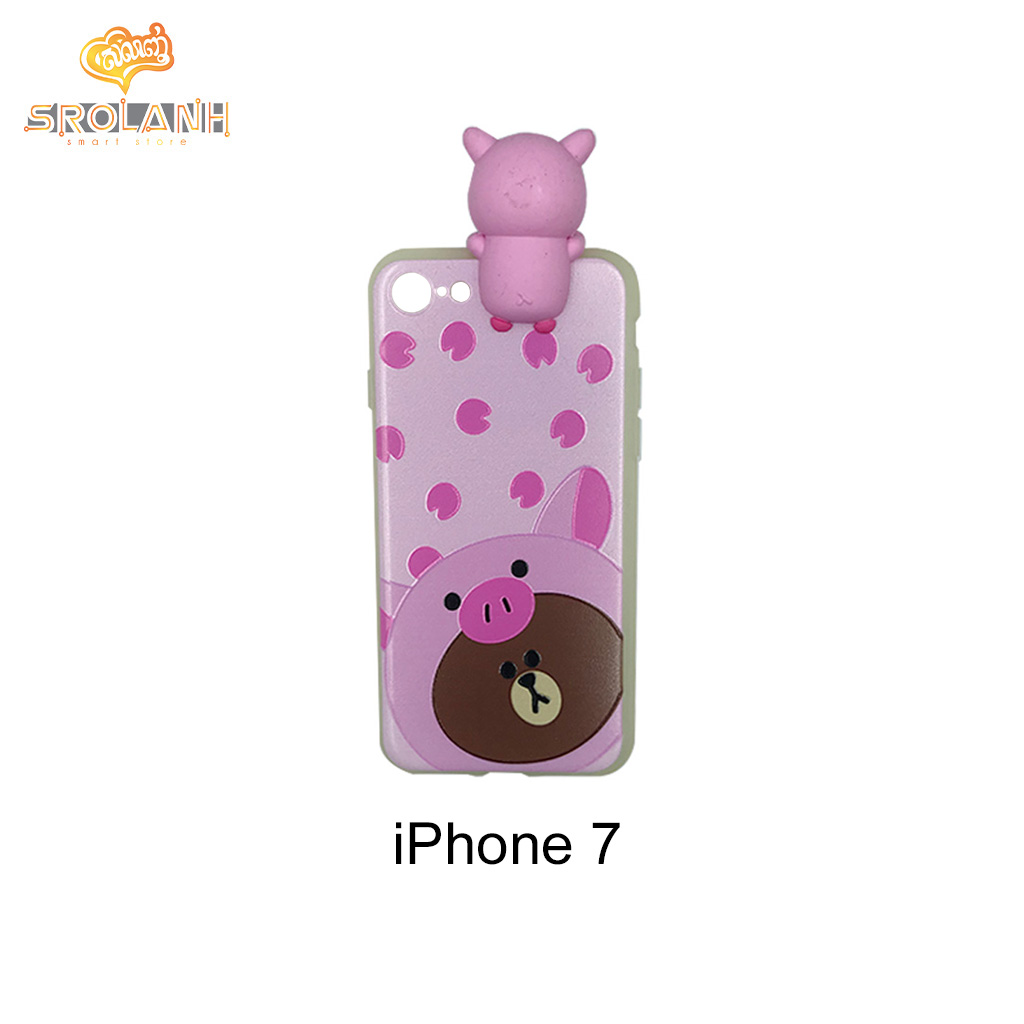 super shock absorption case pink pig for iphone7