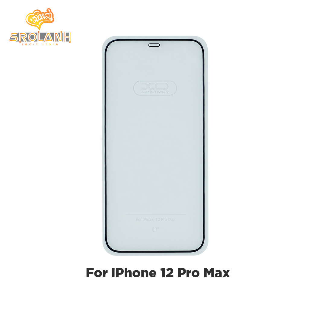 XO 2.5D Silk Print Full Glass for iPhone 12 Pro Max FC5