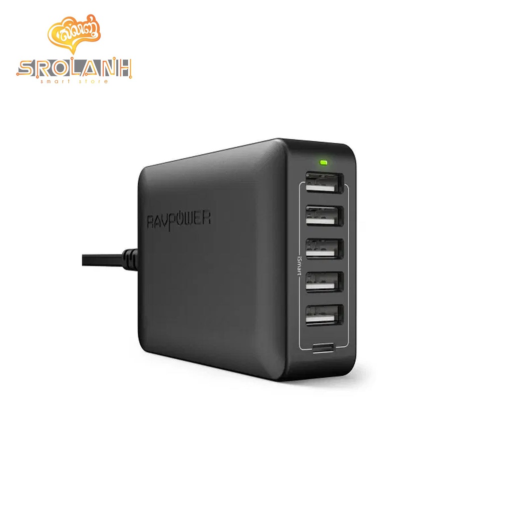 RAVPOWER 60W 6-Port USB Wall Charger With USB-C RP-PC033