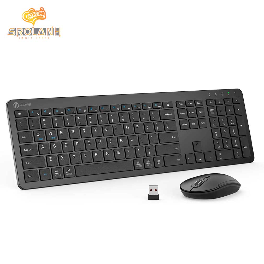 iClever Full Size Wireless Keyboard With Number Pad IC-GK08