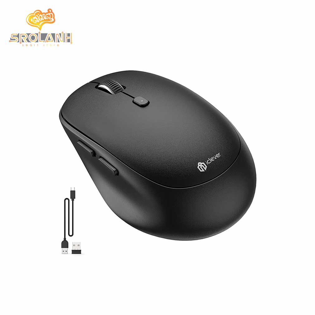 iClever MD165 Dual Mode Wireless Mouse, Bluetooth Type-C Rechargeable Mouse, 2.4G Wireless Computer