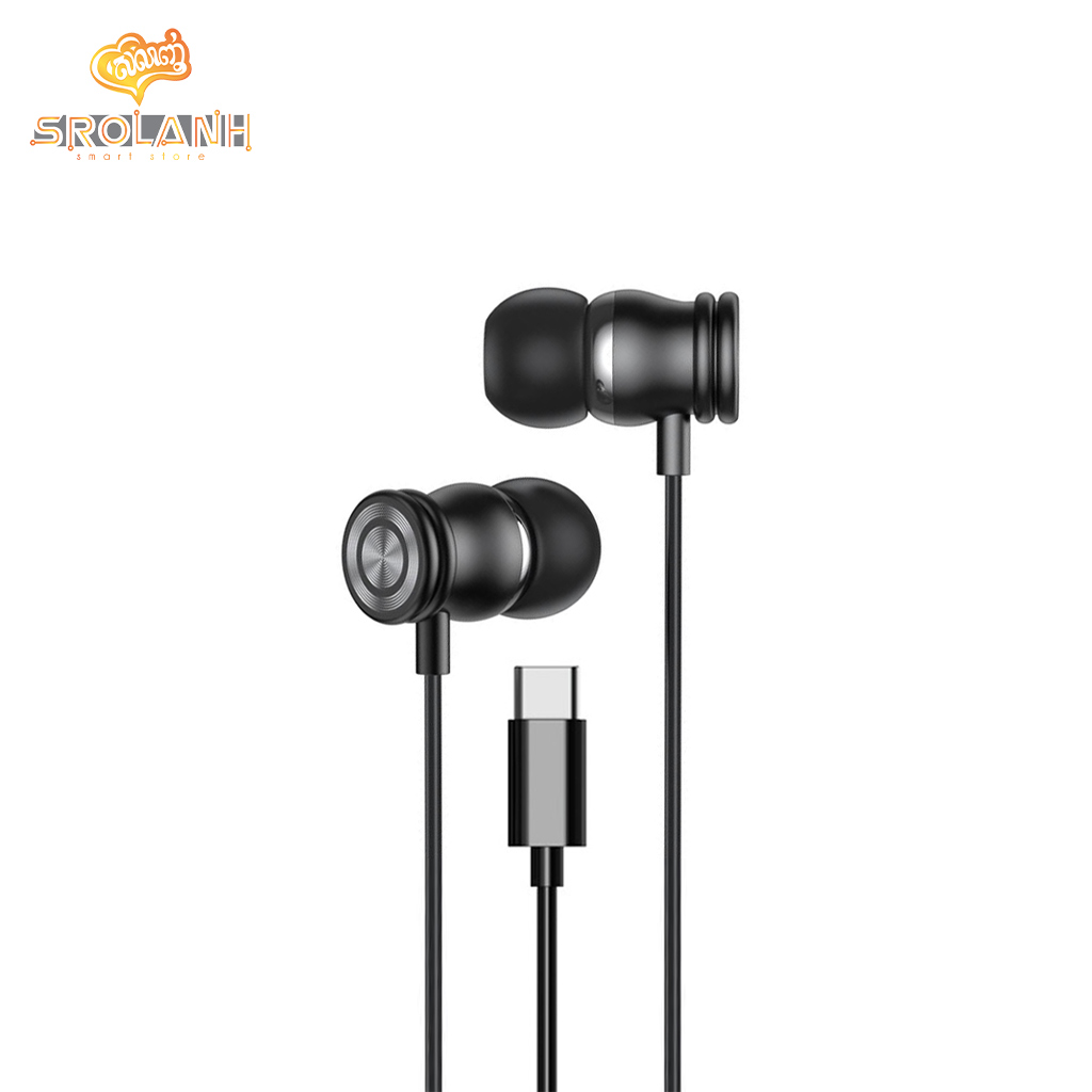 XO EP56 Golden Shield In-Ear Type-C Digital Decoding Metal Headphones