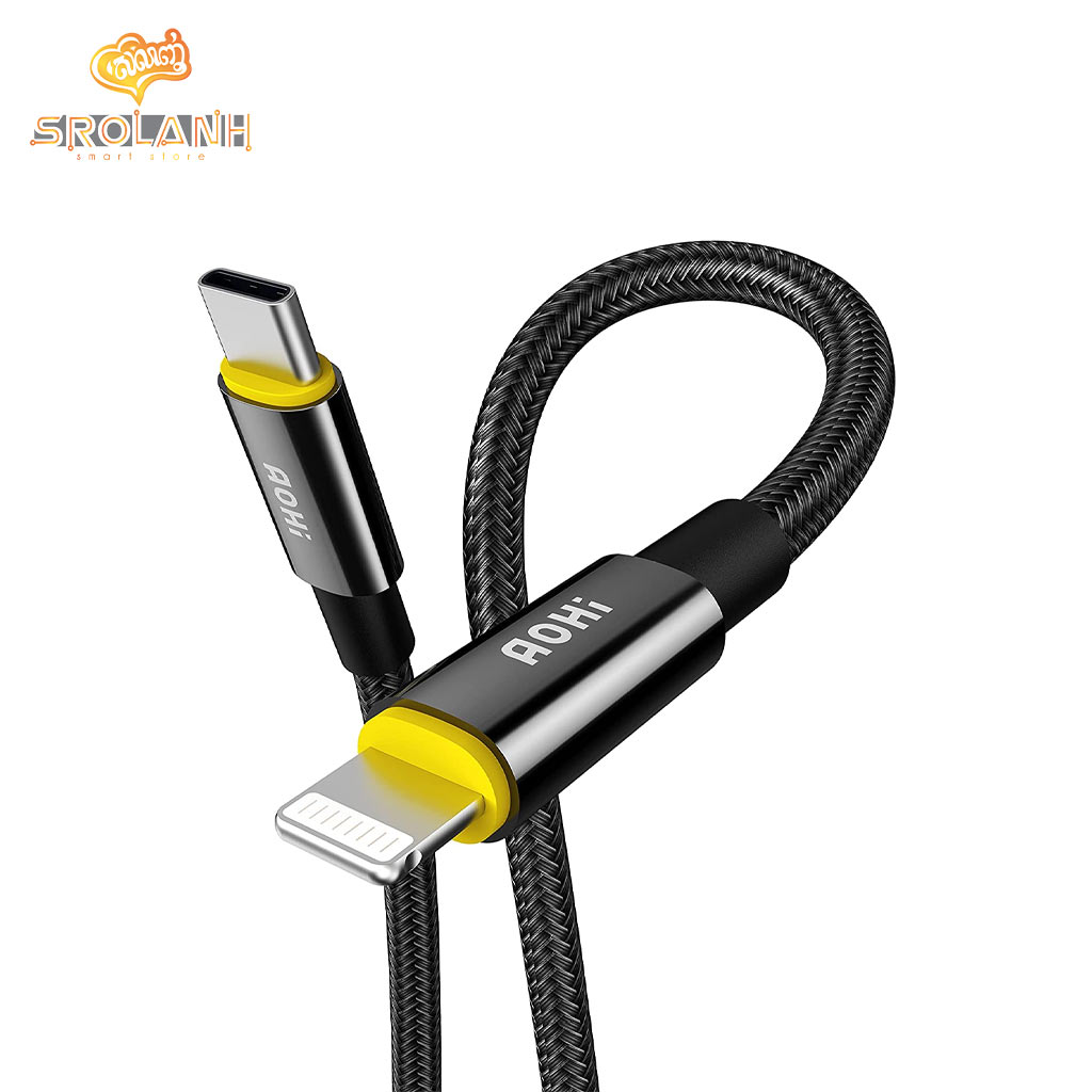 AOHi MagLine+ Nylon USB-C to Lightning[MFi] 6ft/1.8m