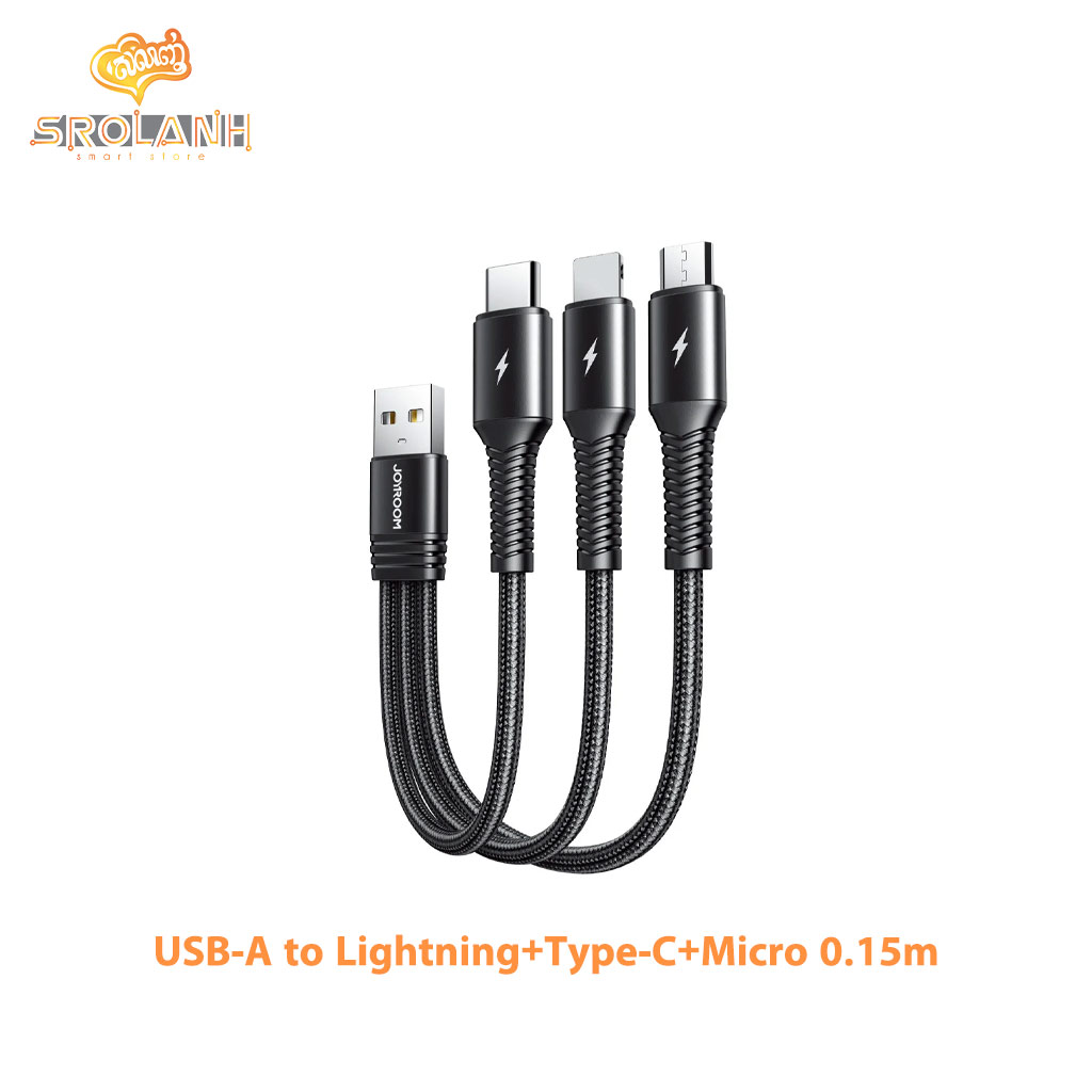 Joyroom 3-in-1 (lightning+typec+micro) 0.15M S-01530G9