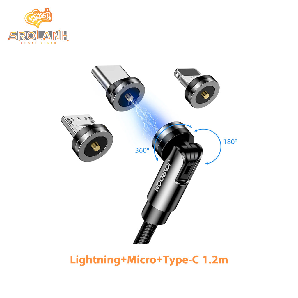 Joyroom Magnetic 3in1 (lightning+micro+type c) 1.2M S-1224X2