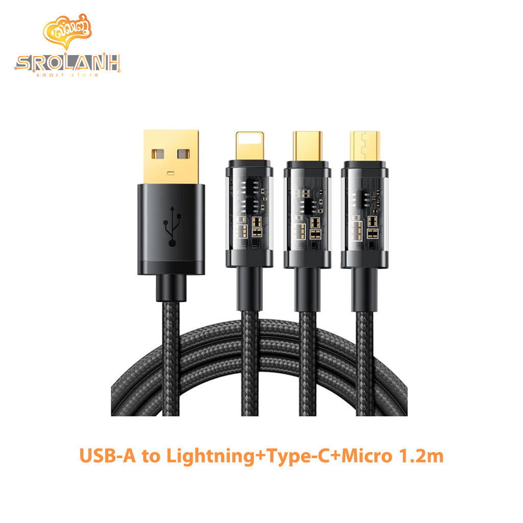 Joyroom 3.5A 3in 1 (Lightning+Type-C+Micro) 1.2M S-1T3015A5