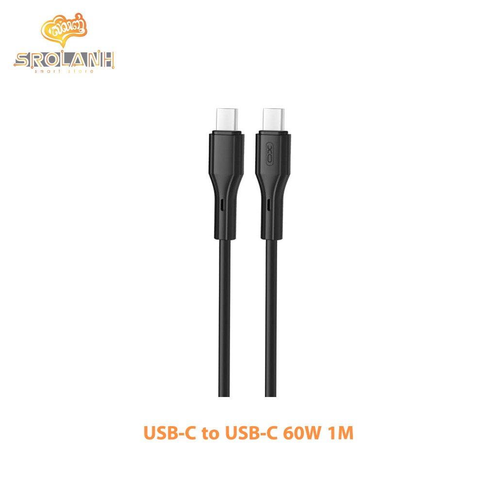 XO NBQ231B Rock Series Type-c to TYPE-C 60W