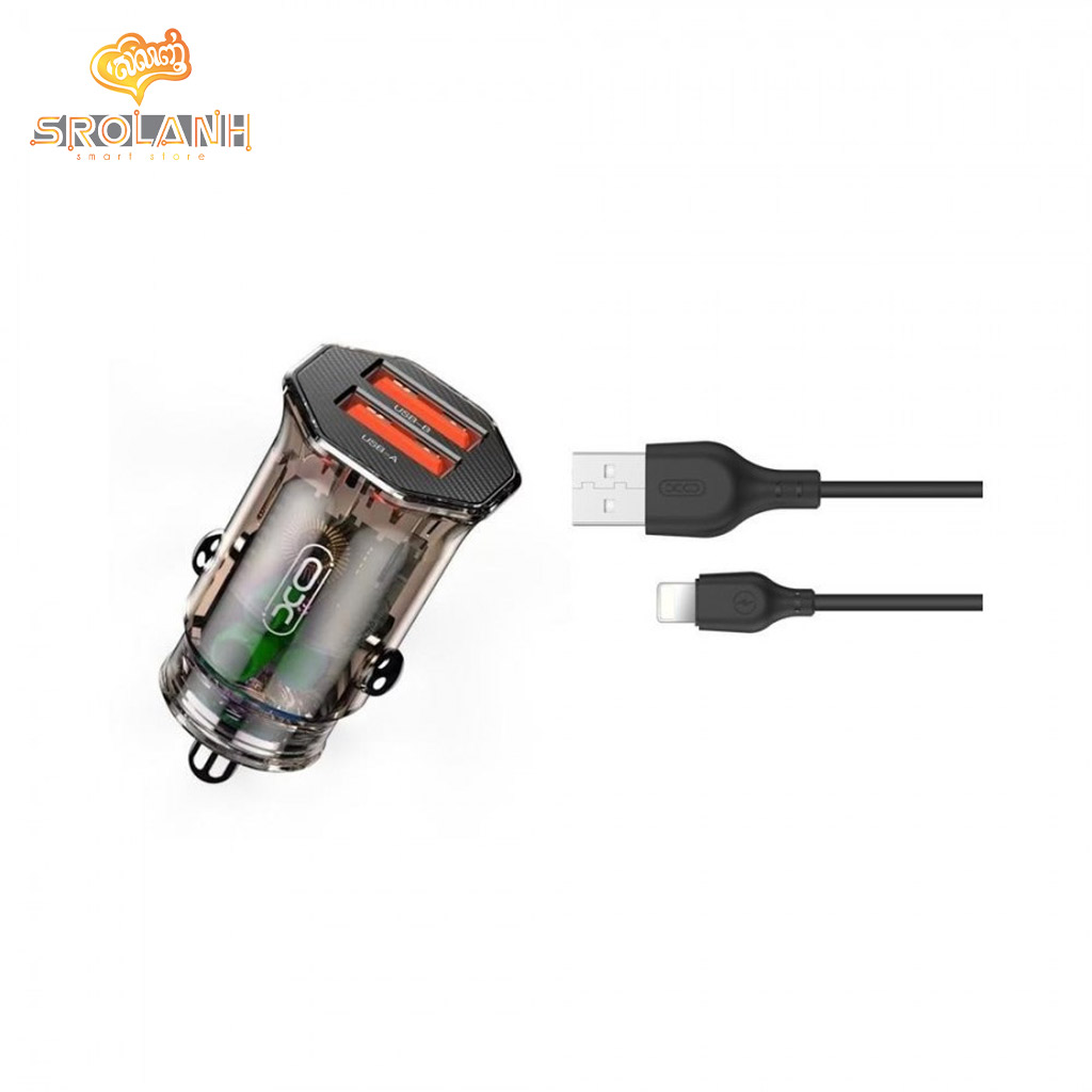 XO CC49 Transparent Design Dual USB 2.4A Car Charger