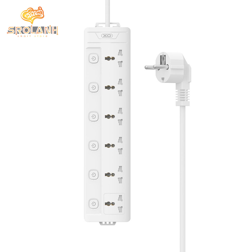 XO WL18 (EU) Long row 6AC Socket with Independent Switch