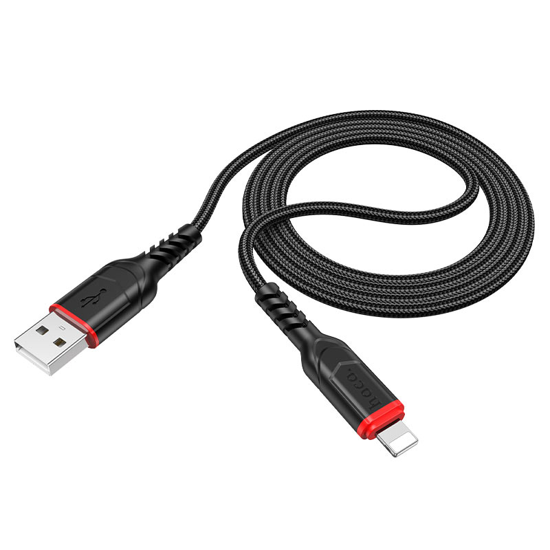 HOCO X59 Nylon braid USB-A to Lightning charging data cable 2.4A